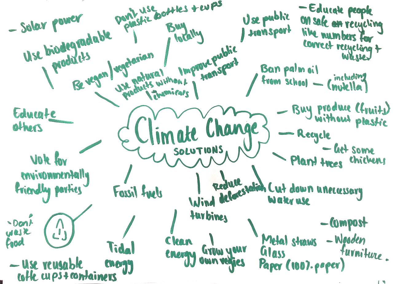 Year 10 students at Notre Dame College workshopped ideas to tackle climate change and solutions.