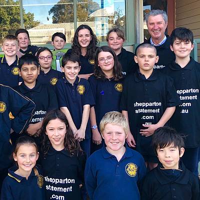 Congupna Primary School students are working on a submission to Shepparton Statment expressing their views.